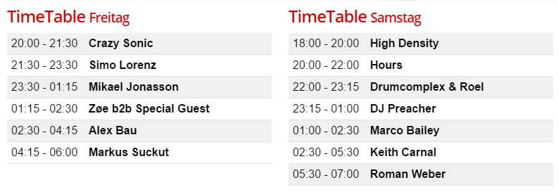 Timetable BLAKKSHEEP/FLEX